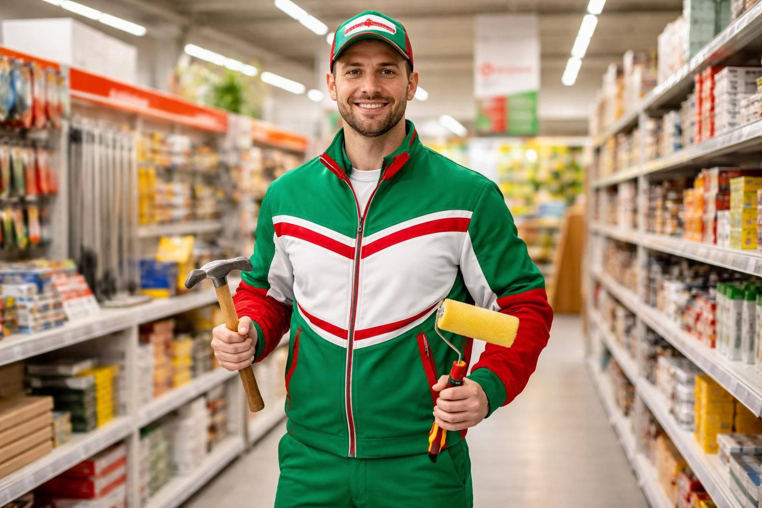 découvrez le costume mr. bricolage et incarnez l'ambassadeur de votre enseigne préférée pour promouvoir vos valeurs avec style et authenticité.