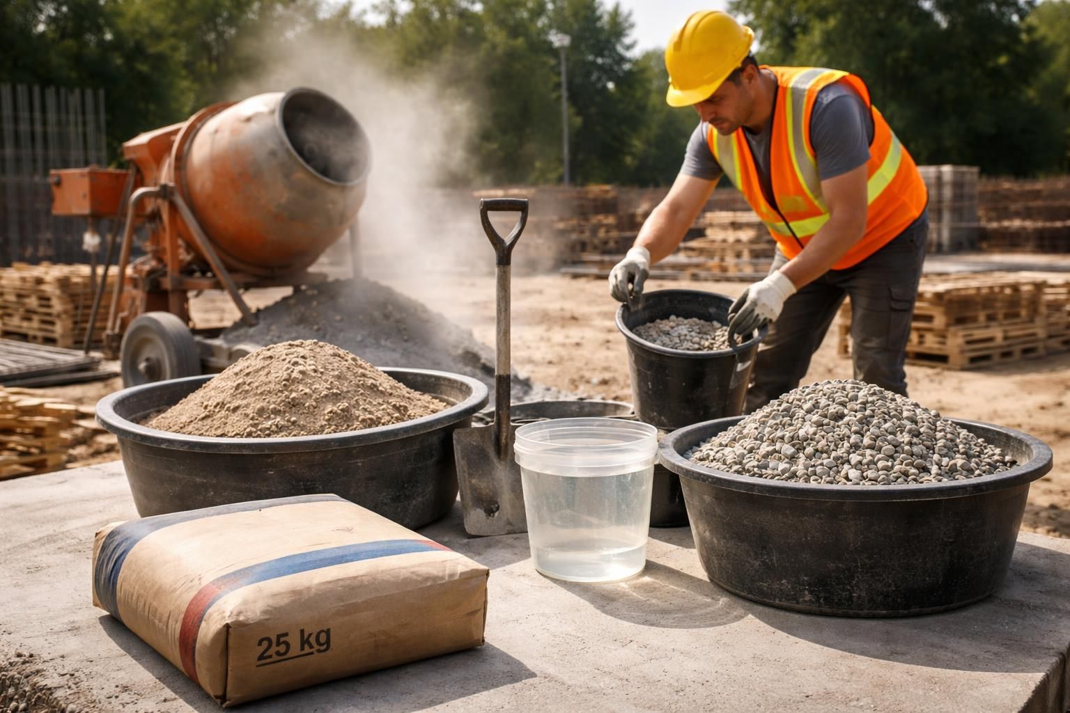 apprenez à doser parfaitement le béton avec un sac de ciment de 25 kg. guide complet pour réussir vos mélanges et travaux de construction.