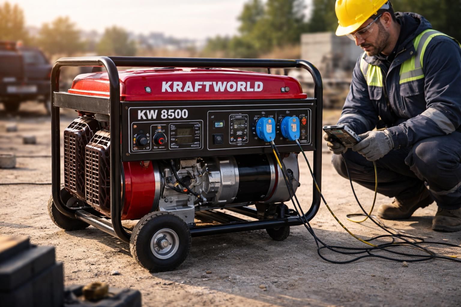 découvrez le test complet du générateur essence kraftworld kw 8500 : performance, autonomie et robustesse au rendez-vous pour répondre à tous vos besoins en énergie.