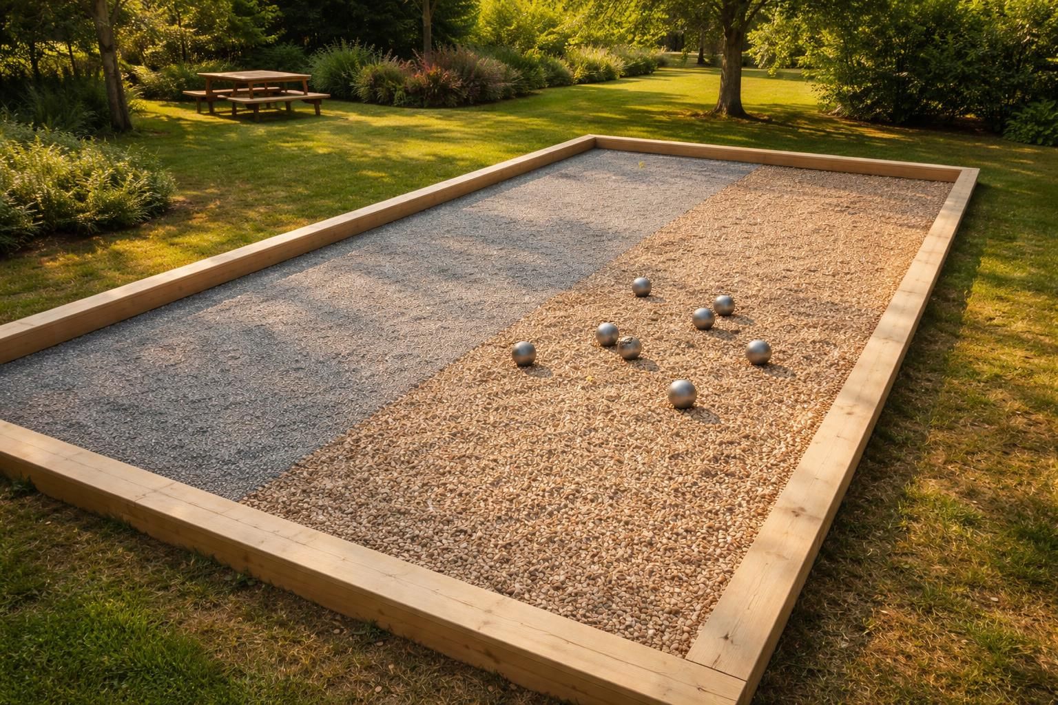 découvrez quelle taille choisir pour votre terrain de pétanque ainsi que le type de gravier idéal pour un jeu parfait et agréable.