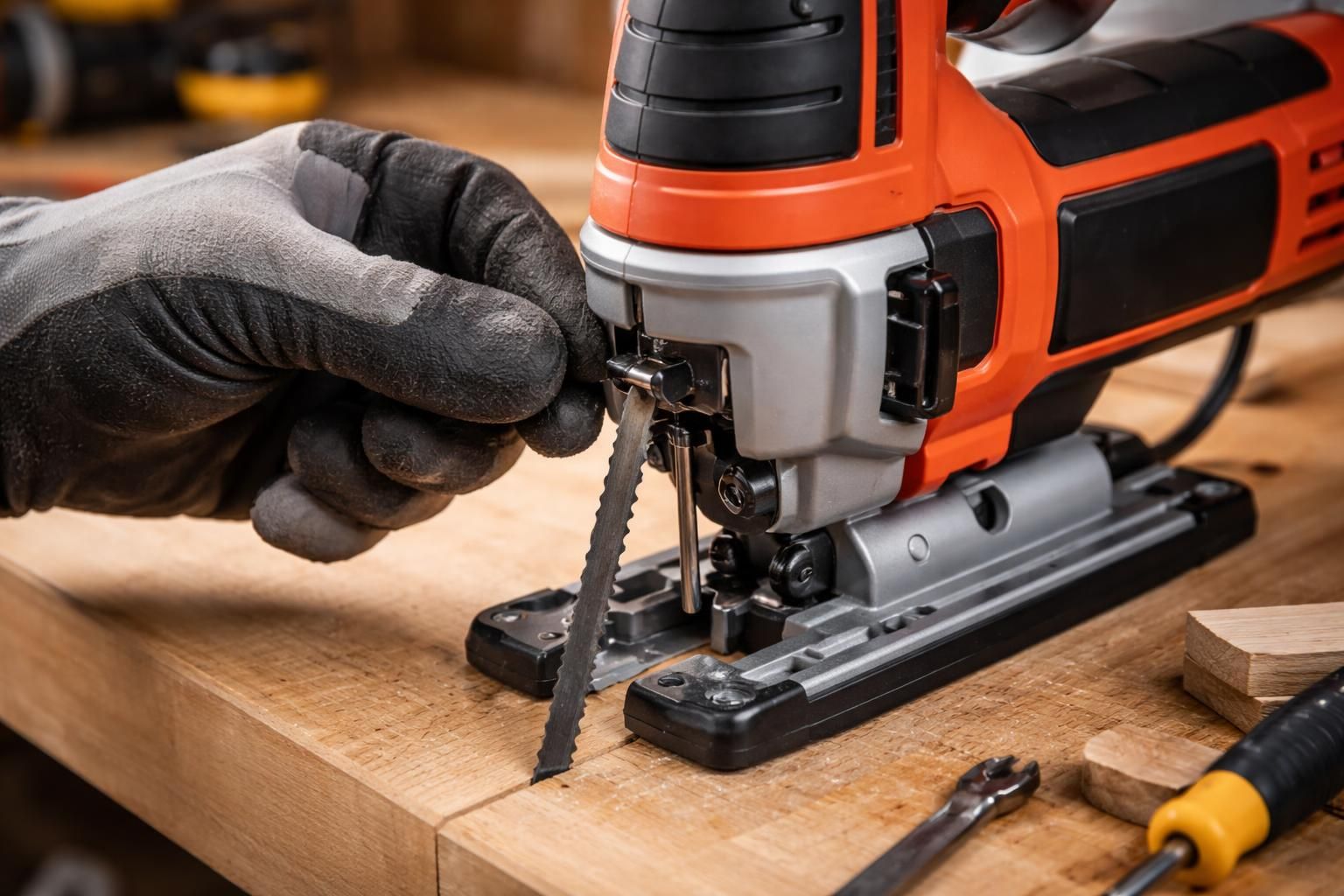 apprenez à fixer correctement la lame sur votre scie sauteuse black & decker grâce à ce tutoriel simple et détaillé, pour des découpes précises et sécurisées.