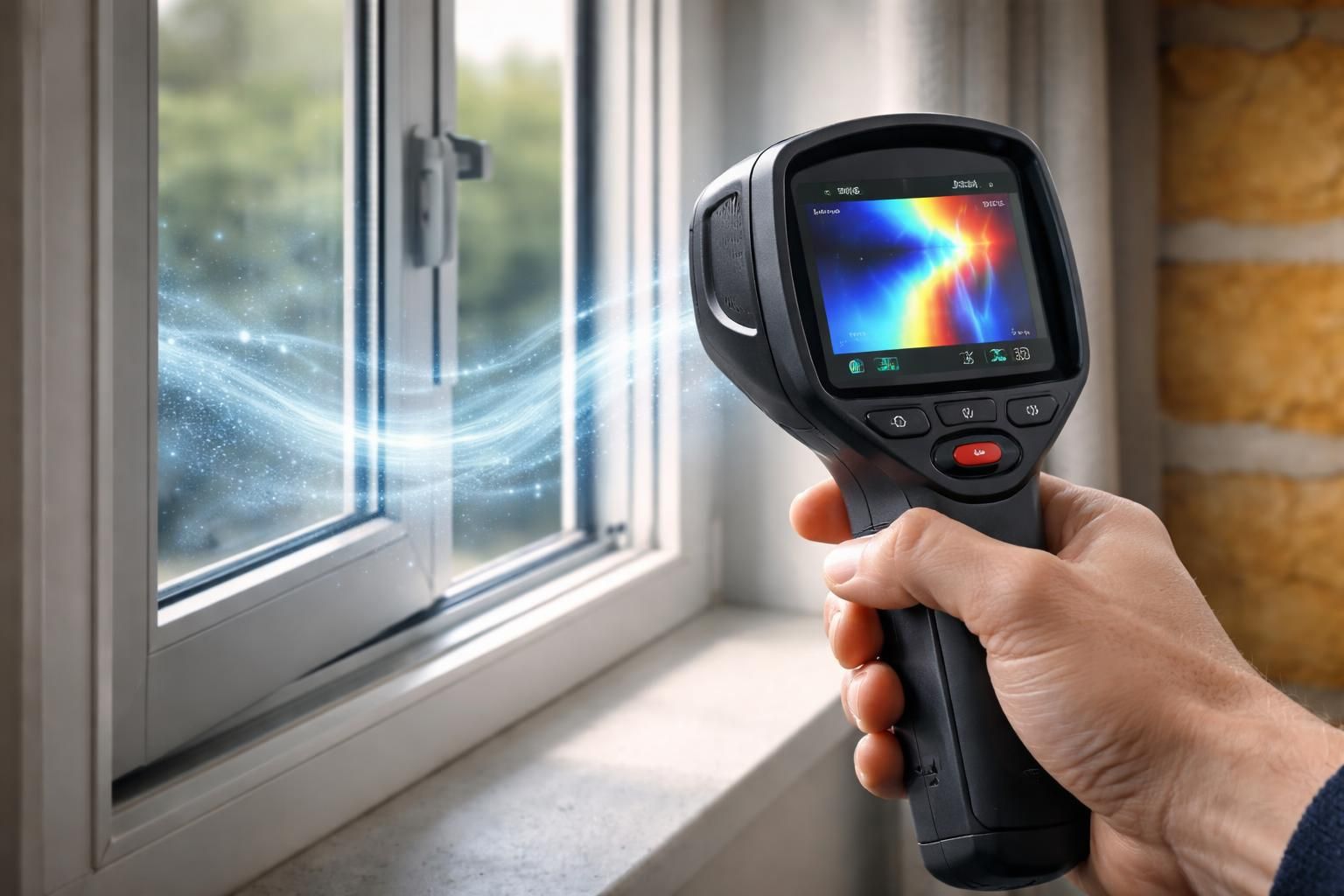 détecteur de fuites thermiques : identifiez et éliminez facilement les courants d'air froid pour améliorer le confort et réduire vos dépenses énergétiques.